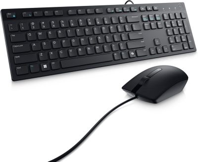 Combo Teclado e Mouse com Fio Dell Km300c, Layout Abnt2, Dpi 1000, Preto