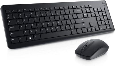 Combo Teclado e Mouse Sem Fio Dell KM3322W 1858, Receptor USB 2,4 GHz
