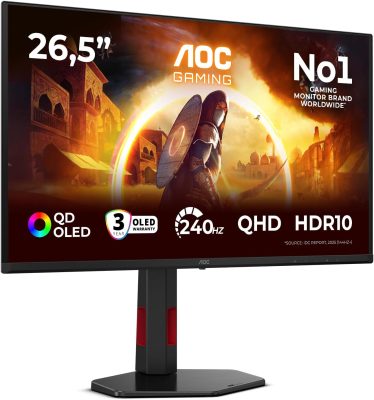 Monitor Gamer AOC AGON OLED 27 240Hz 0.03ms QHD G-Sync Q27G4ZDR