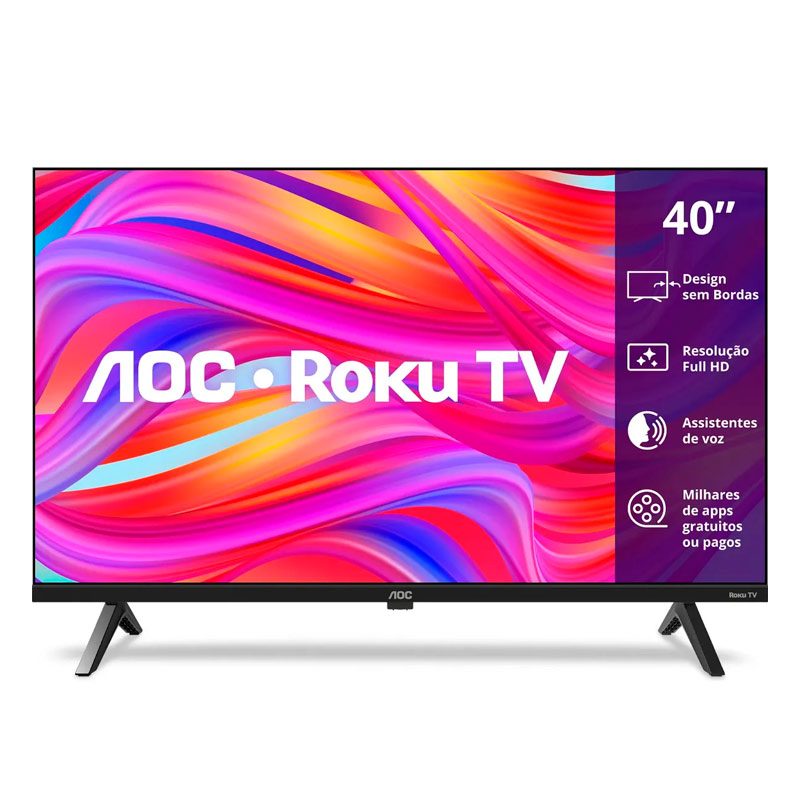 AOC 40S5045/78G: Smart TV Full HD com Roku TV