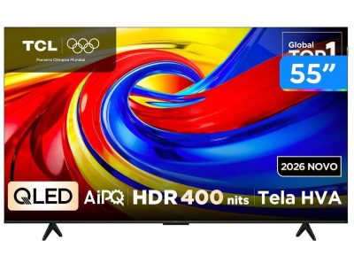 Smart TV 55" TCL 4K UHD QLED 55P7L Google TV 2026