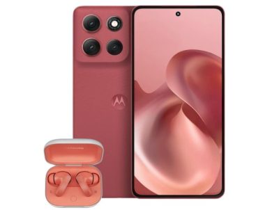 Smartphone Motorola Moto g86 5G Vermelho + Fone Bluetooth Buds - 256GB