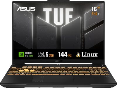 ASUS TUF Gaming F16 Intel Core 5, RTX 4050, 8 GB, 512 GB SSD, KeepOS/Linux,16.0'' FHD, Mecha Gray - FX607VU-RL054
