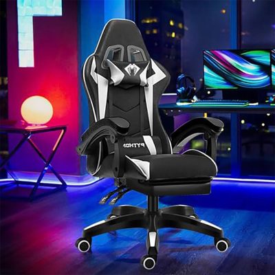 Cadeira Ergonomica Gamer Com Apoio Para Os Pés Branco 1024-zkoee-1177