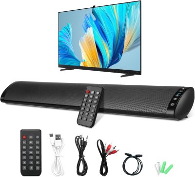 Caixa Home Theater para Parede com Controle Remoto, Barra de Som BS-41 para TV, Soundbar Home Theater Caixa, Bluetooth Soundbar, Bluetooth 5.0
