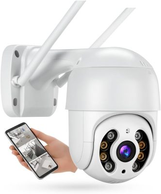 Câmera de Segurança Wi-Fi Externa IP A8 – Prova d’Água com Visão Noturna Infravermelha e Monitoramento em Tempo Real Premium (1) Jortan