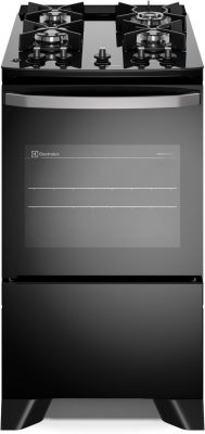Electrolux Fogão 4 bocas Electrolux Preto Efficient Mesa Vidro, Tripla Chama e PerfectCook (FE4GB) Bivolt