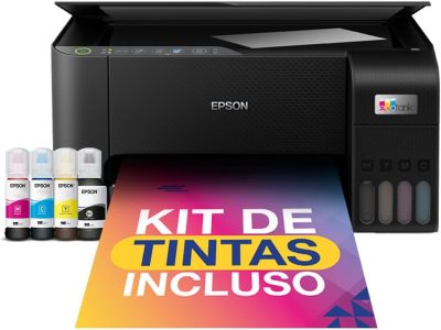 EPSON Multifuncional EcoTank L3250 - Tanque de Tinta Colorida, Wi-Fi Direct, USB, Bivolt,Preto.