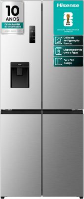 Geladeira Hisense Multidoor 460L Frost Free Inverter Inox 127V 9792