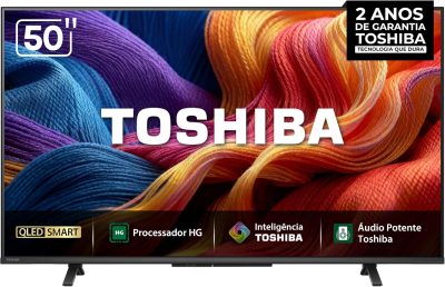 Toshiba Smart TV QLED FHD 50" Polegadas 50V45SS com Processador HG Inteligência Toshiba AI e Áudio Potente multicanal