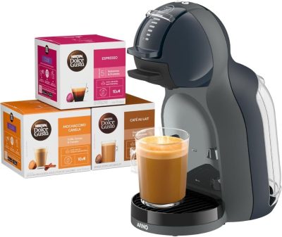 Kit Cafeteira Dolce Gusto Mini Me 2.0 Cinza Chumbo + 30 cápsulas - 110v