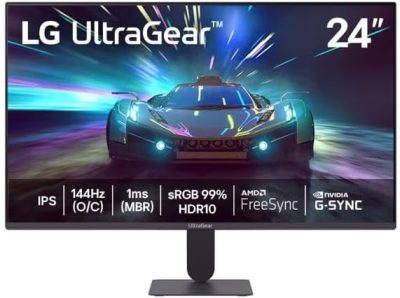 LG UltraGear Monitor Gamer 24" IPS 144Hz (O/C) 1ms (MBR) Full HD (1920x1080) HDR10 NVIDIA G-SYNC AMD FreeSync, Preto - 24G411A 24G411A-B.AWZM