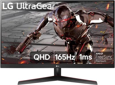 LG UltraGear Monitor Gamer 32" VA 165Hz 1ms (MBR) QHD 2K (2560x1440) HDR10 AMD FreeSync, Preto - 32GN600 32GN600-B.AWZM