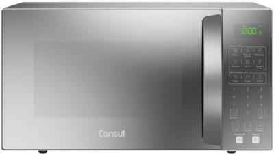 Micro-ondas Consul 32 Litros cor cinza espelhado com Menu Fácil - CMS46AR 220V