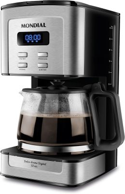 MONDIAL Cafeteira Elétrica Dolce Arome Digital, Preto/Inox, 800W, 110V - C-44-32X-SDI