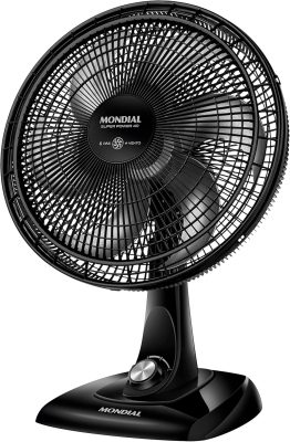MONDIAL Ventilador de Mesa 40cm Super Power, Preto/Prata, 140W, 220V - VSP-40-B