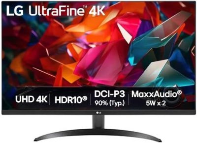Monitor LG UltraFine™ - Tela UHD 4K 32", HDR10, DCI-P3 90%, Dynamic Action Sync, Preto– 32UR500K-B