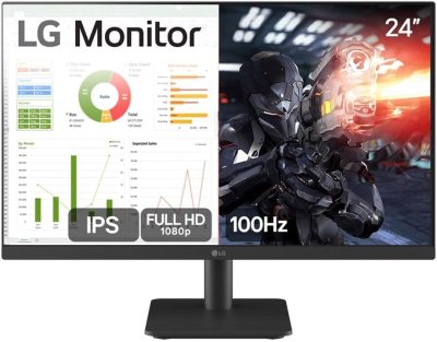 Monitor PC Gamer LG 24” IPS 100Hz Full HD HDMI 2x, Preto - 24MS500 24MS500-B.AWZM