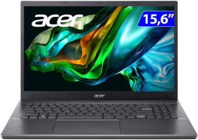 Notebook Acer Aspire 5 A515-57-55B8 Intel Core I5 12º Geração 8GB RAM 256GB SSD (UHD) 15.6" LED Full HD TN 60hz Cinza aço Windows 11H