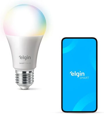 Lâmpada Inteligente Smart Color 10W Elgin RGB Wifi Compatível com Alexa e Google Home TYWE3L