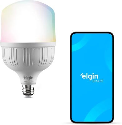 Lâmpada Inteligente Alta Potência 20W Elgin Color RGB Wifi Compatível com Alexa e Google Home 48LSB20WIFI0