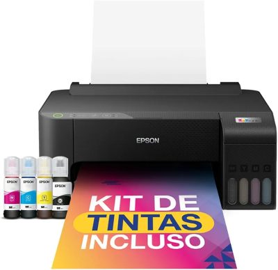Impressora Epson EcoTank L1250 - Tanque de Tinta Colorida, Wi-Fi Direct, Comando de voz, Bivolt, Cor: Preto C11CJ71302BR