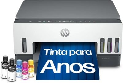 Impressora Multifuncional HP Smart Tank 724 Tanque de Tinta Colorida Wi-Fi Scanner Duplex. Funções: Imprimir, Copiar, Digitalizar. Cor: Branco (2G9Q2A)