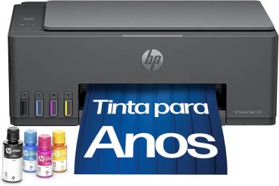 Impressora Multifuncional HP Smart Tank 584 Tanque de Tinta Colorida Wi-Fi com autorreparo, USB - Impressora, Copiadora e Scanner Cor: Cinza Chumbo (5D1C1A) 5D1C1A#AK4