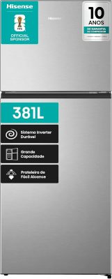 Geladeira Hisense Duplex Frost Free Inverter 381L Multi Airflow RT3N375 Inox 127V Rt3n375nac31