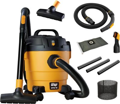 WAP Aspirador de Pó e Água GTW 10, Compacto, 10 Litros, com Mangueira de 1,5 Metros, Filtro Lavável, 140mbar 1400W 220V FW005706
