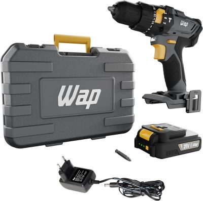 WAP Parafusadeira e Furadeira com Impacto à Bateria 3/8" 21V K21-ID01, com Maleta Organizadora, Torque 21 Níveis, Bivolt FW009461