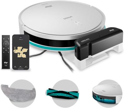 WAP Robô Aspirador de Pó ROBOT W1000 Mapeamento de Tempo Real GYRO, Base de Carregamento, Compatível com Alexa e Google FW010142