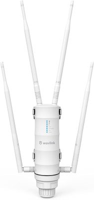 WAVLINK Extensor de alcance WiFi AC1200 de alta potência à prova de intempéries, modo AP/roteador/repetidor/WISP sem fio de longo alcance com alimentação POE, ponte WiFi ponto a ponto, antenas WL-WN572HG3