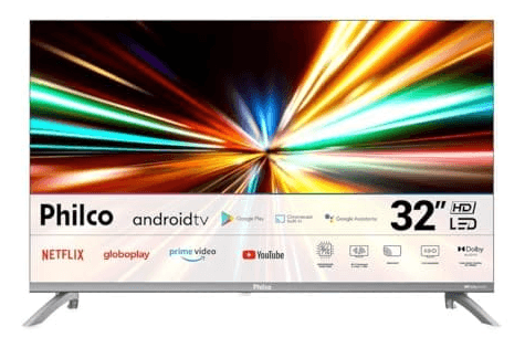Smart TV Philco 32” Led Dolby Áudio Prata PTV32M9GACGB
